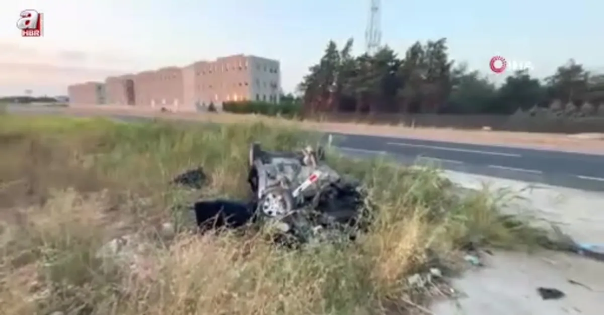 Tekirdağ'da otomobil takla attı