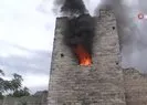 Fatih’te tarihi sulardaki kule yandı