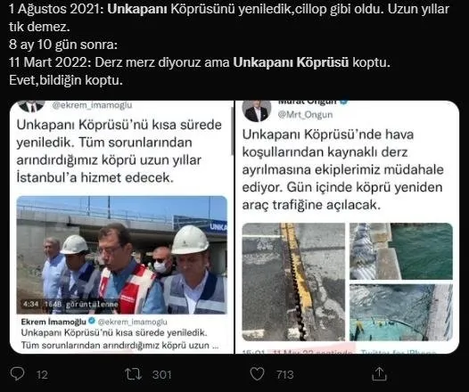 Son dakika | İstanbul’da Unkapanı Köprüsü bugün yine ayrıldı! Alarmın rengi kırmızı! Tekrar kapatıldı