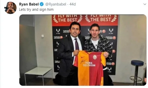 Babel'den Galatasaray'a Messi mesajı - 1