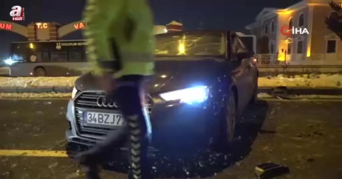 Erzurum'da zincirleme trafik kazası