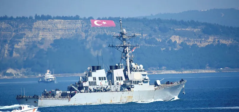 Son dakika: ABD savaş gemisi "USS Laboon" İstanbul Boğazı'ndan geçti