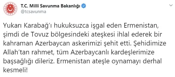 Son dakika: Milli Savunma Bakanlığı'ndan Ermenistan açıklaması - 1