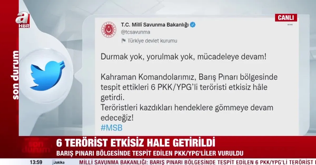 6 terörist etkisiz hale getirildi