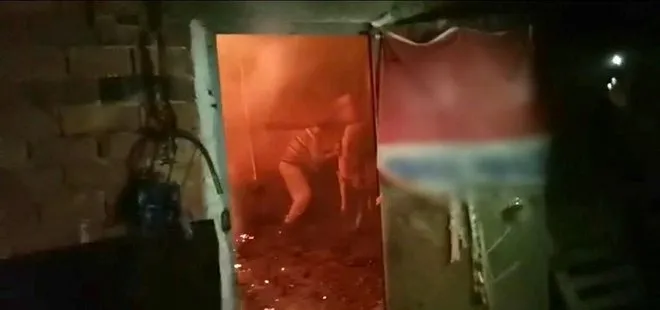 Tekirdağ’da hayvanların bulunduğu ahır alev alev yandı