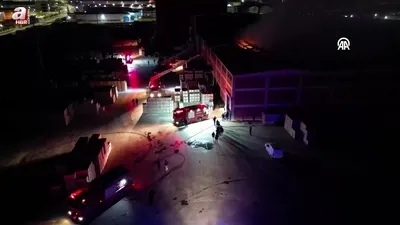 Granit fabrikasında çıkan yangın söndürüldü