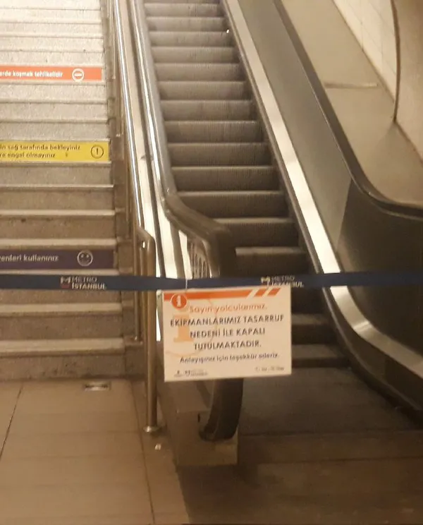 Yandaşa milyarlar vatandaşa tasarruf! CHP’li İBB metrolardaki yürüyen merdivenleri durdurdu