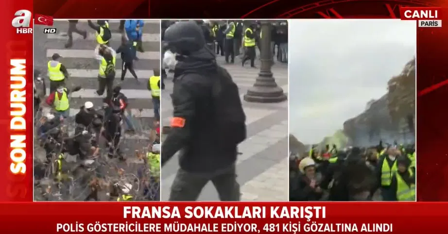 Fransa’daki olayları dünyaya A Haber izletti