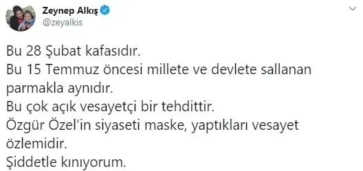 CHP’li Özgür Özel darbe imasıyla tehdit etti AK Parti ve İletişim Başkanı Fahrettin Altun’dan tepki geldi