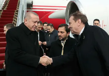 Başkan Erdoğan Rusya'ya ulaştı