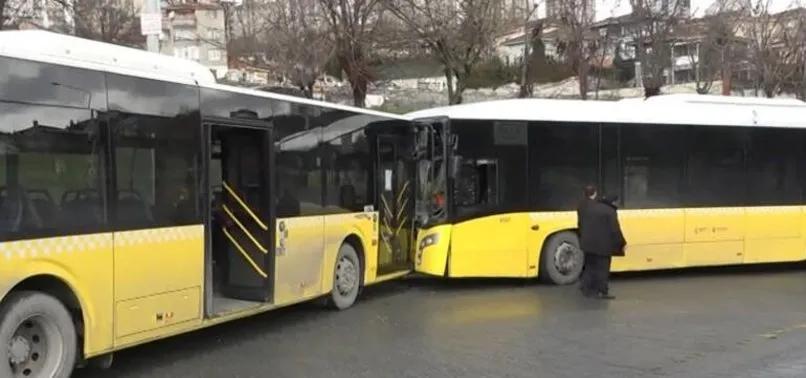 Son dakika: Başakşehir'de İETT otobüsleri kafa kafaya çarpıştı