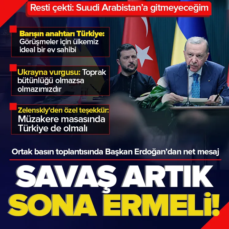 Başkan Erdoğan-Zelenskiy ortak basın toplantısı