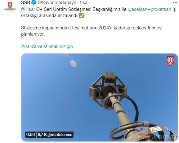 SSB-Aselsan-Roketsan'dan tarihi imza! Hisar O+ seri üretime geçiyor... 1