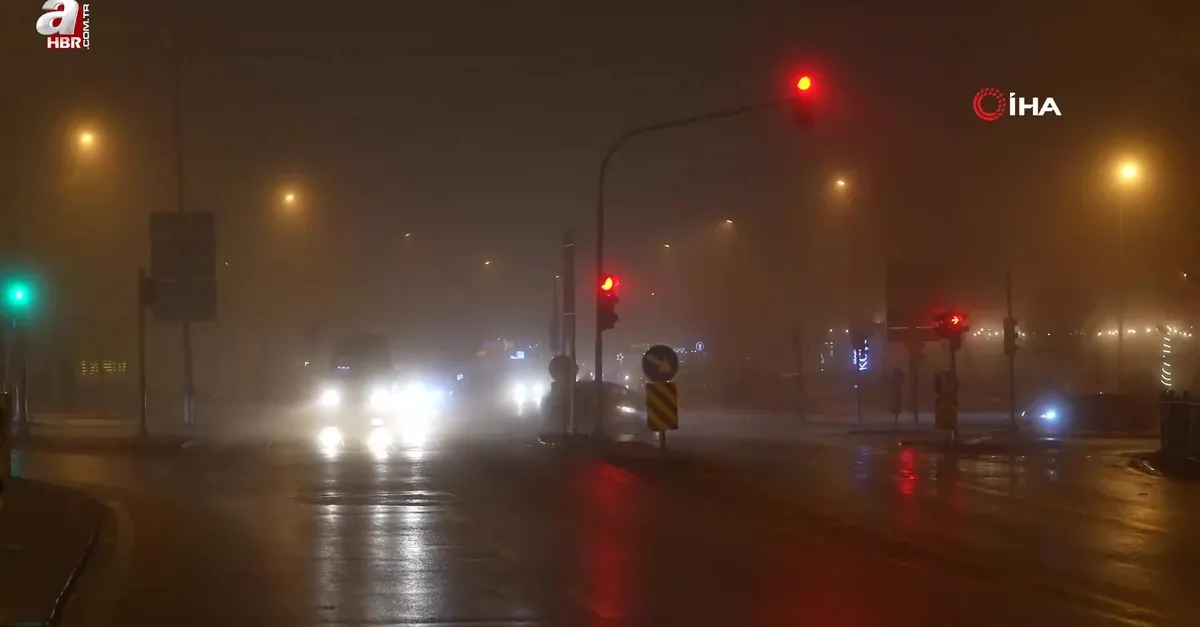 Denizli’de yoğun sis yaşamı zorlaştırdı
