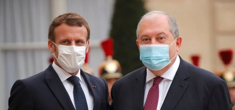 Emmanuel Macron Paris'te Ermenistan Cumhurbaşkanı Armen Sarkisyan ile görüştü