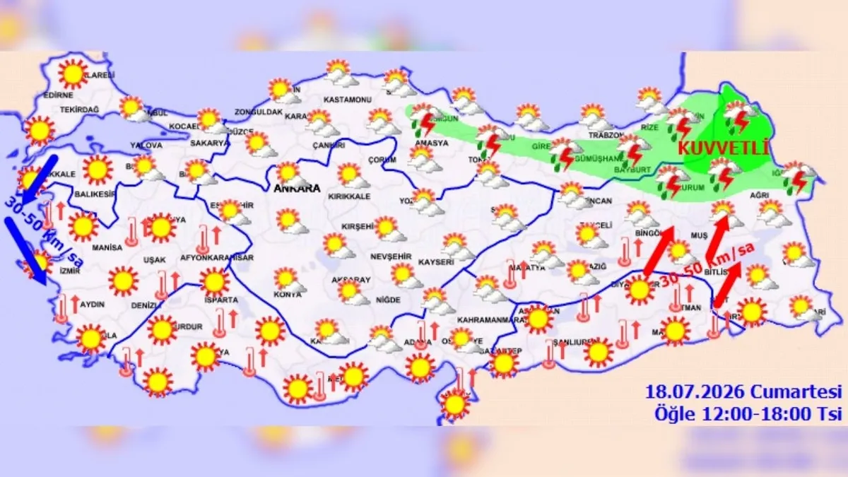 hafta-sonu-hava-raporu-asiri-sicak-ve-kuvvetli-saganak-1784355712536.jpg 18 Temmuz hava durumu haritası (Görsel: MGM)