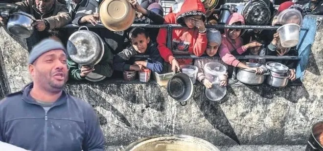 Gazze’de insanlık dramı! Bir torba un için sevinç gözyaşları