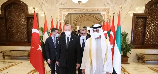Son dakika: Başkan Erdoğan BAE’de! Kasr El Vatan Sarayı’nda resmi törenle karşılandı