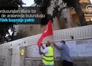 Kudüs’te alçak hareket! Türk bayrağı yaktılar