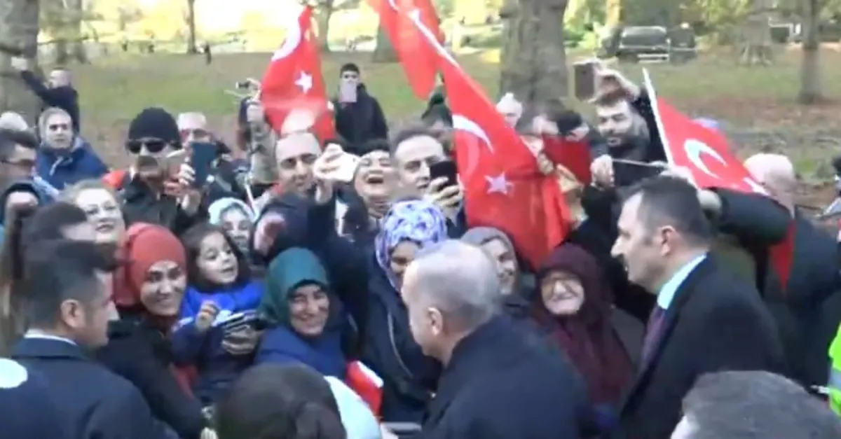Başkan Erdoğan'a Londra'da sevgi seli