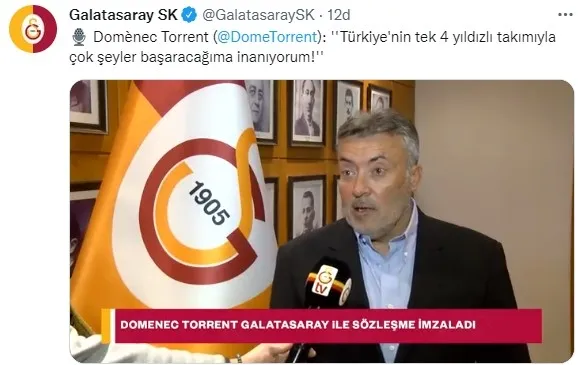 Galatasaray'da Domenec Torrent sözleşmeyi imzaladı! İşte ilk mesajları | "19:05" detayı - 3
