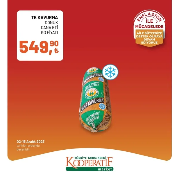 Tarım Kredi Market 11 Aralık indirim kataloğu çıktı! Dev rulo havlu, yumuşatıcı, çay, bütün piliç, tereyağı, tost peyniri, süt, beyaz peynir, pirinç ucuza satışta…