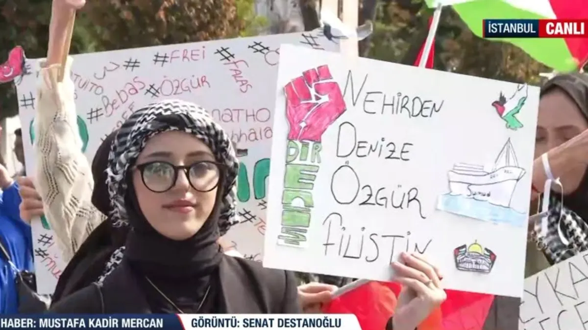 CANLI | İstanbul'da Filistin Yürüyüşü! Gazze'ye ve filolara destek! Ayasofya'dan Eminönü'ne...