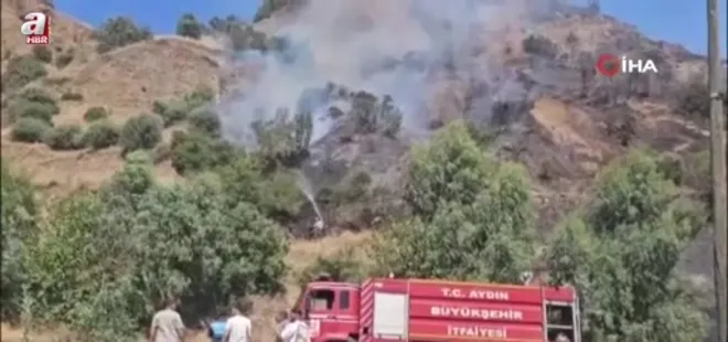 Nazilli'de tarım arazisinde yangın çıktı