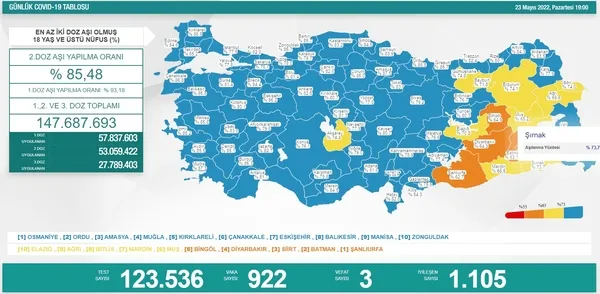SON DAKİKA: Sağlık Bakanlığı 31 Mayıs 2022 vaka ve vefat tablosu