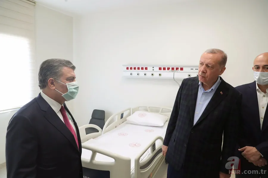 Başkan Erdoğan Sancaktepe ve Yeşilköy'deki pandemi hastanelerini inceledi 9