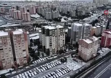 Başakşehir'de kar manzaraları