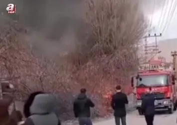 Van'da odunluk ve tandır evi yangını