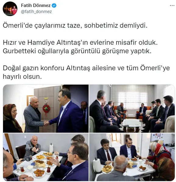 1671346619246.jpg Enerji ve Tabii Kaynaklar Bakanı Fatih Dönmez'den evine doğalgaz verilen aileye ziyaret - 1