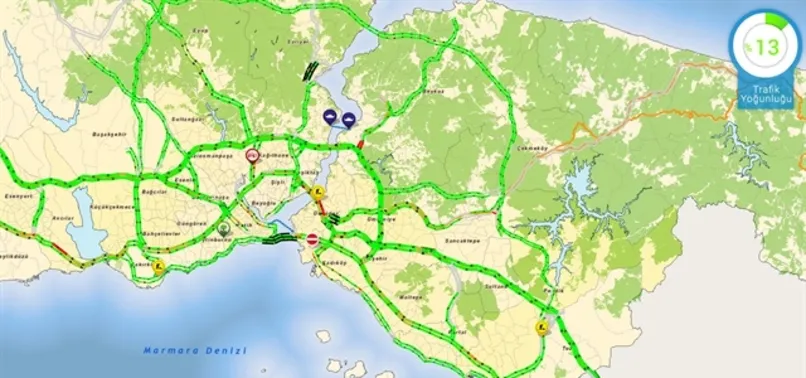 İstanbul'un trafik yoğunluğu şaşırttı