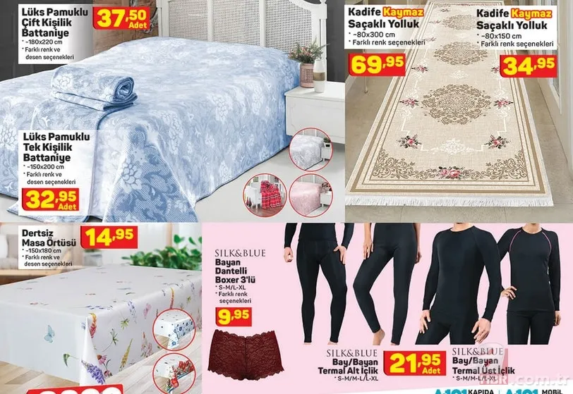 A101 26 Kasım 2020 aktüel ürünler kataloğu: Halı, battaniye, terlik çeşitleri, tekli porselen ürünler... 14