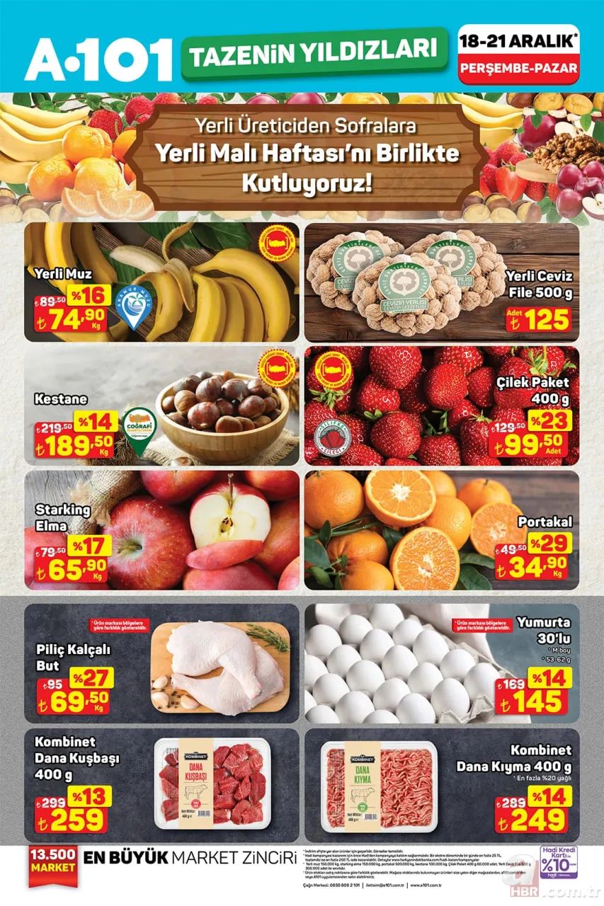 20-26 Aralık Haftanın Yıldızları A101 aktüel katalog: Taze gıda ve kasap ürünlerinde indirim! 7