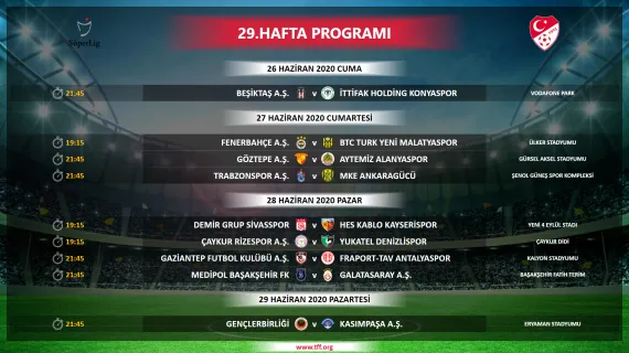Son dakika: Süper Lig'de 5 haftalık program açıklandı - 3