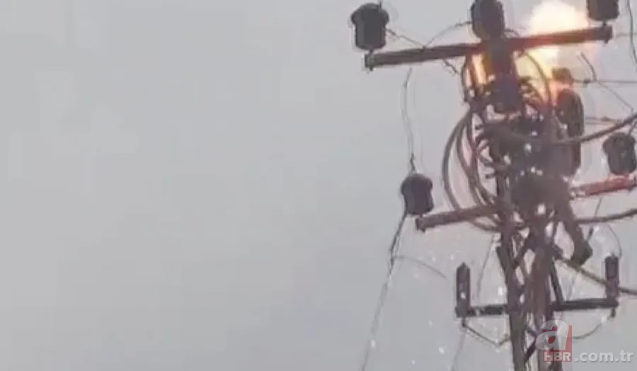 Elektrik direğine çıktı! Saniyeler sonra dehşeti böyle yaşadı 5
