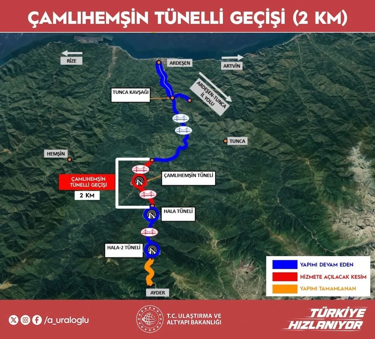 Ayder yolunda tarihi açılış! Çamlıhemşin Tünelli Geçişi hizmete girdi: 772 milyon TL tasarruf sağlanacak - 3