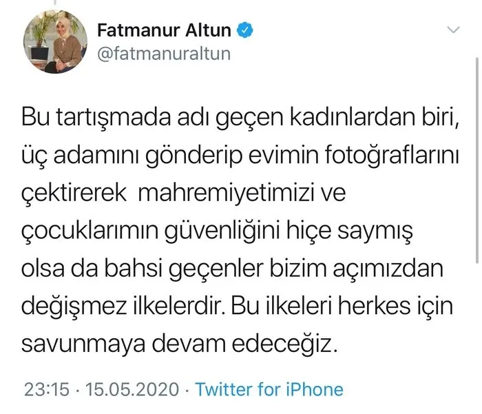 Fatmanur Altun’dan Canan Kaftancıoğlu’na ders gibi sözler: Hakikate bir borcunuz var