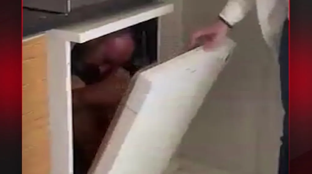 BULAŞIK MAKİNESİNDE YAKALANDI