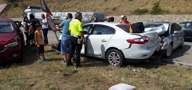 Amasya’da zincirleme trafik kazası! Yaralılar var
