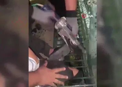 Bacağı mazgala sıkışan çocuk kurtarıldı