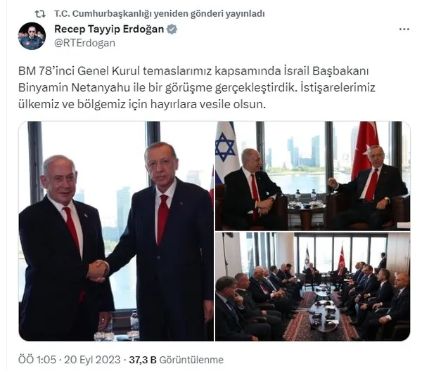 baskan-erdogan-abdde-israil-basbakani-binyamin-netanyahu-ile-gorustu-1695162174072.jpg Başkan Erdoğan, ABD’de İsrail Başbakanı Binyamin Netanyahu ile görüştü: Ülkemiz ve bölgemiz için hayırlı vesile olsun