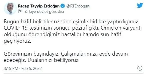 Başkan Erdoğan’ın Kovid-19 testi pozitif çıktı! Sosyal medyanın hadsizlerinden iğrenç sözler
