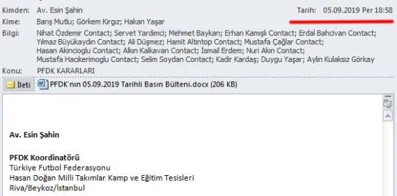 TFF'den 19:05 açıklaması - 2