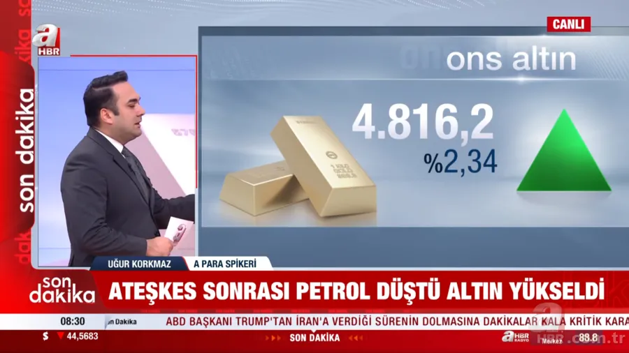 Altında dev ateşkes sıçraması! Kapalıçarşı eşiği aştı: Gramda 8.000 TL yolda 2