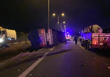 Kuzey Marmara Otoyolu'nda feci kaza!