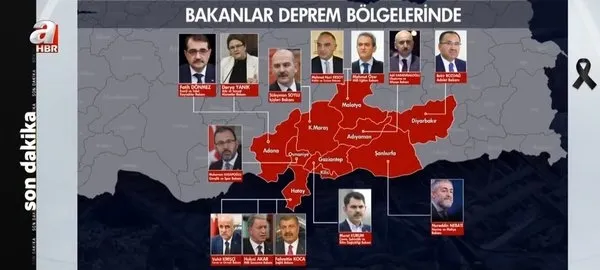 Bakanlar Başkan Erdoğan’ın talimatıyla deprem bölgelerinde görevde! Hangi bakan nerede? İşte sıcak gelişmeler...