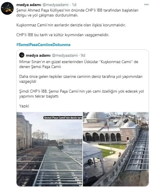 İBB’den Kuşkonmaz Camii’nde skandal çalışma! Tepki yağıyor